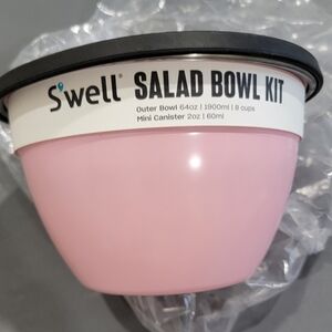 S'well Pink Salad Bowl Kit In Peony